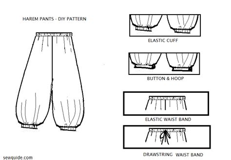 genie pants sewing pattern|make your own harem pants.